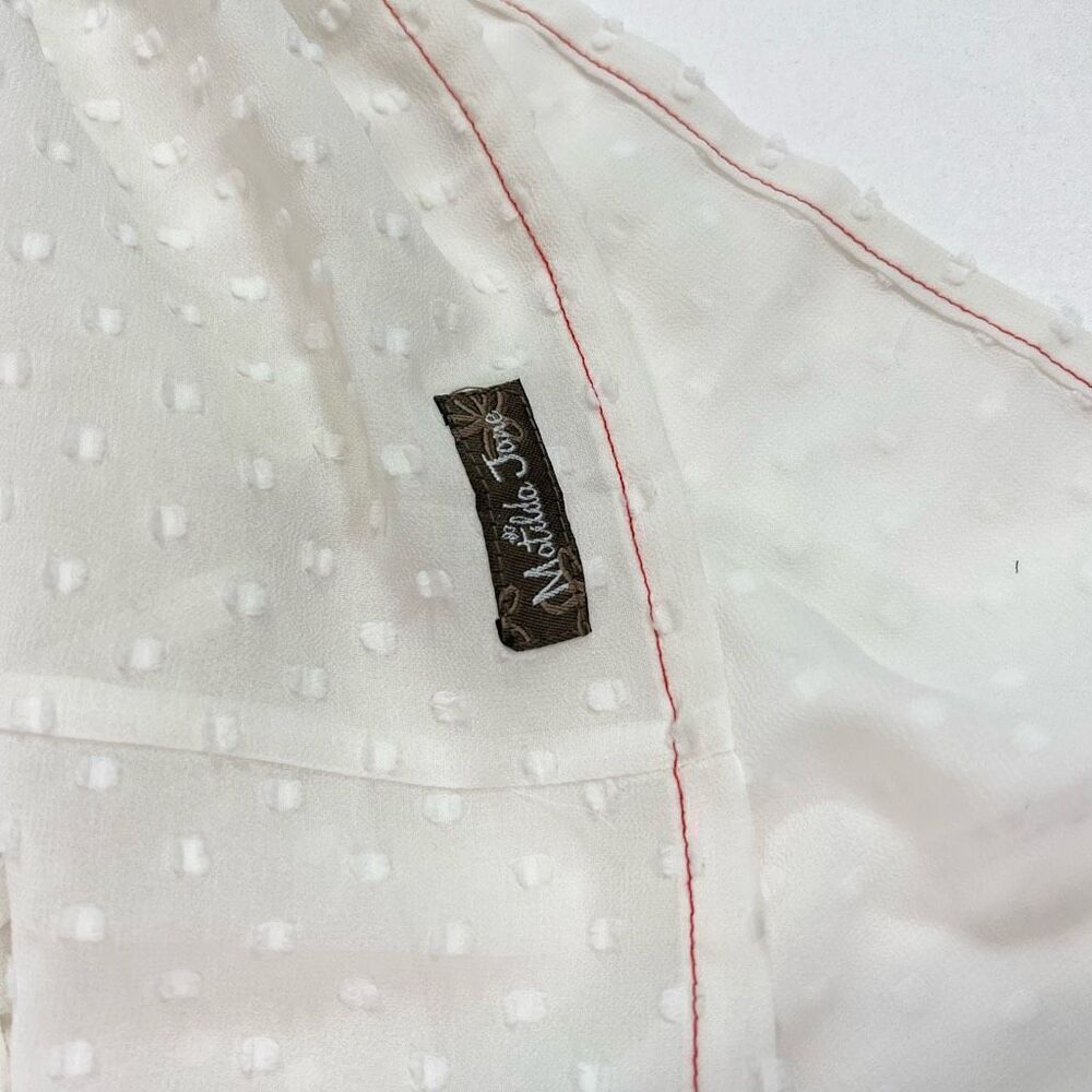 Matilda‎ Jane Top Womens Medium White Swiss Dot Lace NWT peasant country - Picture 10 of 12